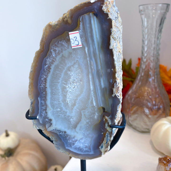 Large Druzy Agate Slab on Stand 