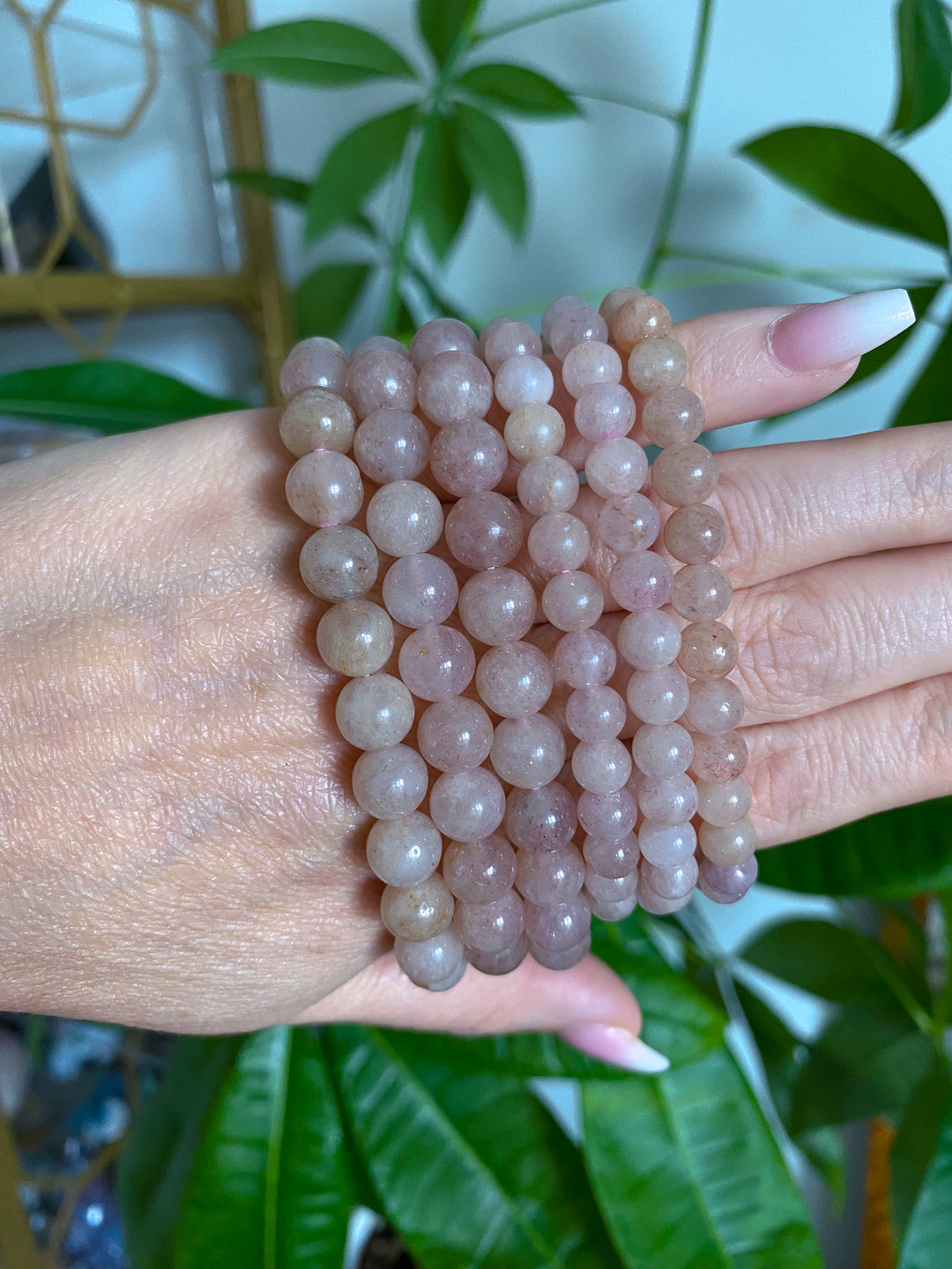 Strawberry Quartz Bracelet - 6mm or 8mm