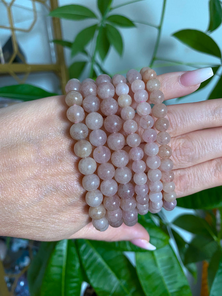 Strawberry Quartz Bracelet - 6mm or 8mm