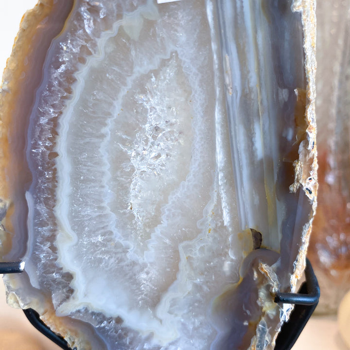Large Druzy Agate Slab on Stand 