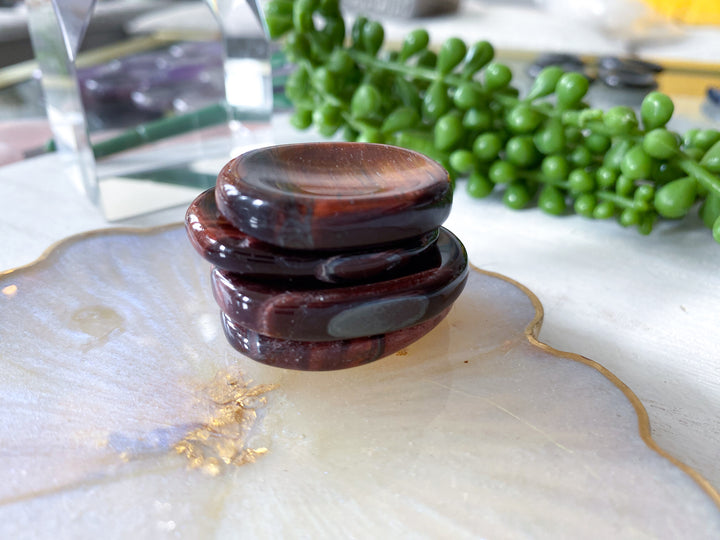 Red Tigers Eye Worry Stone