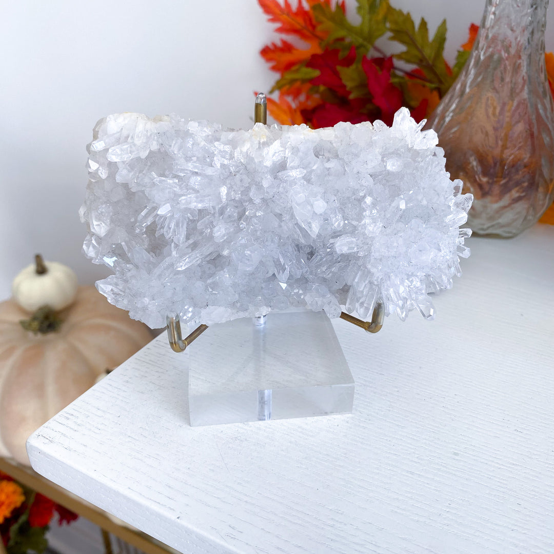 Clear Quartz Cluster on Stand 