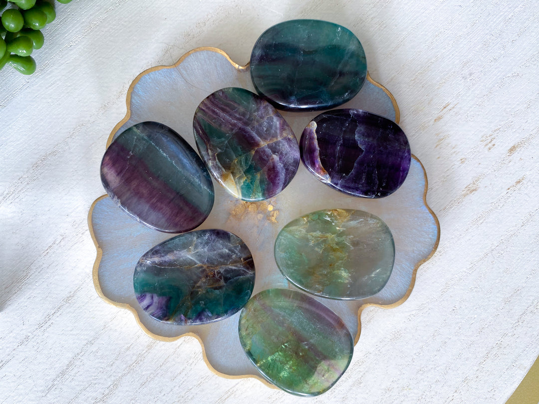 Inclusion Fluorite Worry Stone