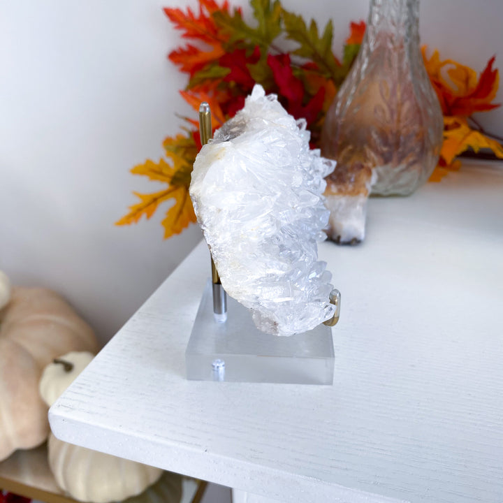 Clear Quartz Cluster on Stand 