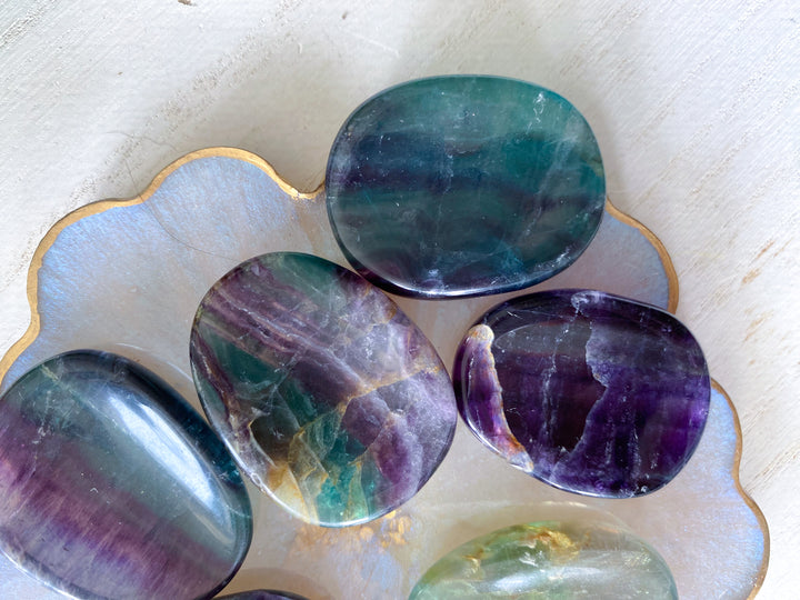 Inclusion Fluorite Worry Stone