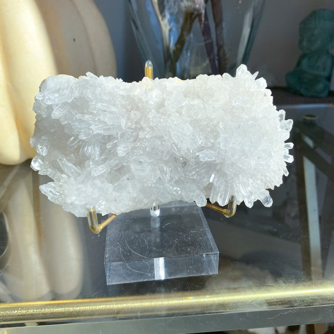 Clear Quartz Cluster on Stand 