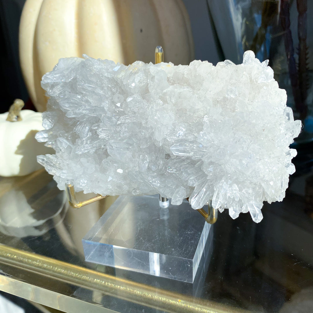 Clear Quartz Cluster on Stand 