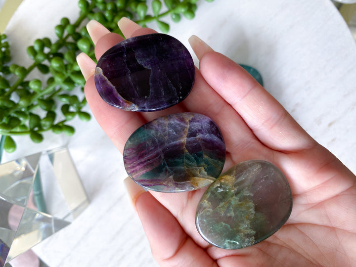 Inclusion Fluorite Worry Stone