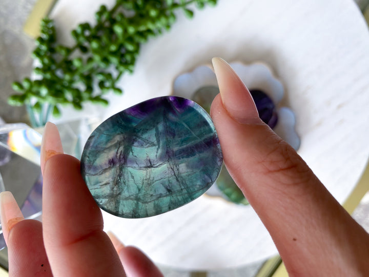 Inclusion Fluorite Worry Stone