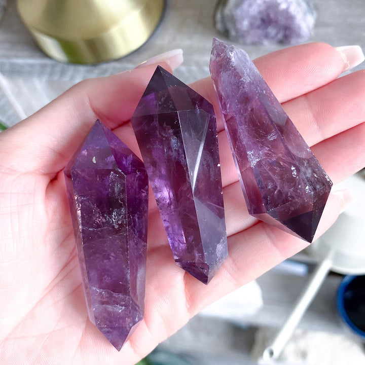 Loving Amethyst Double Terminated Point 2"