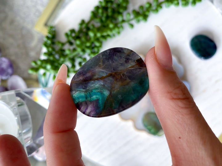 Inclusion Fluorite Worry Stone