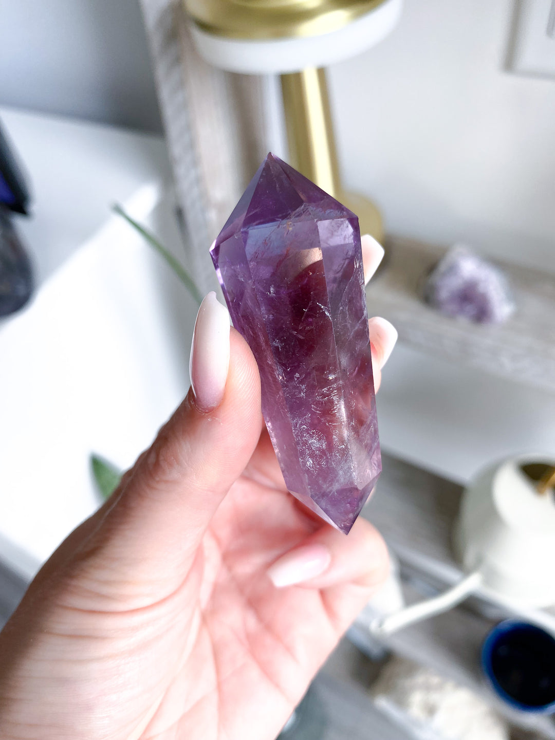 Loving Amethyst Double Terminated Point 2"