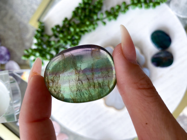 Inclusion Fluorite Worry Stone