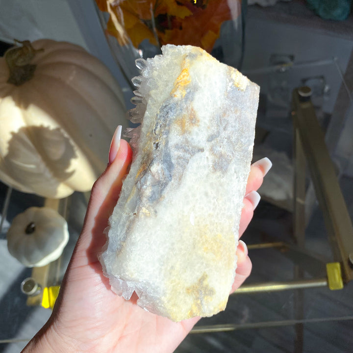 Clear Quartz Cluster on Stand 