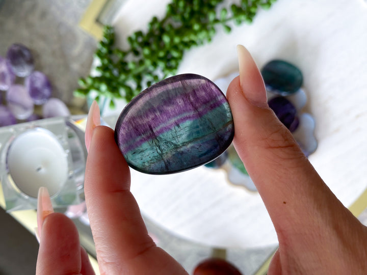 Inclusion Fluorite Worry Stone