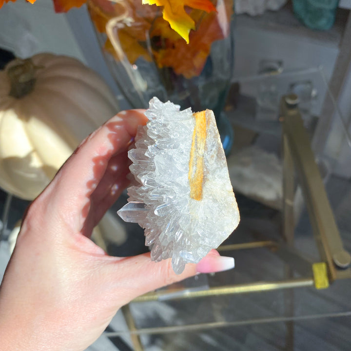 Clear Quartz Cluster on Stand 