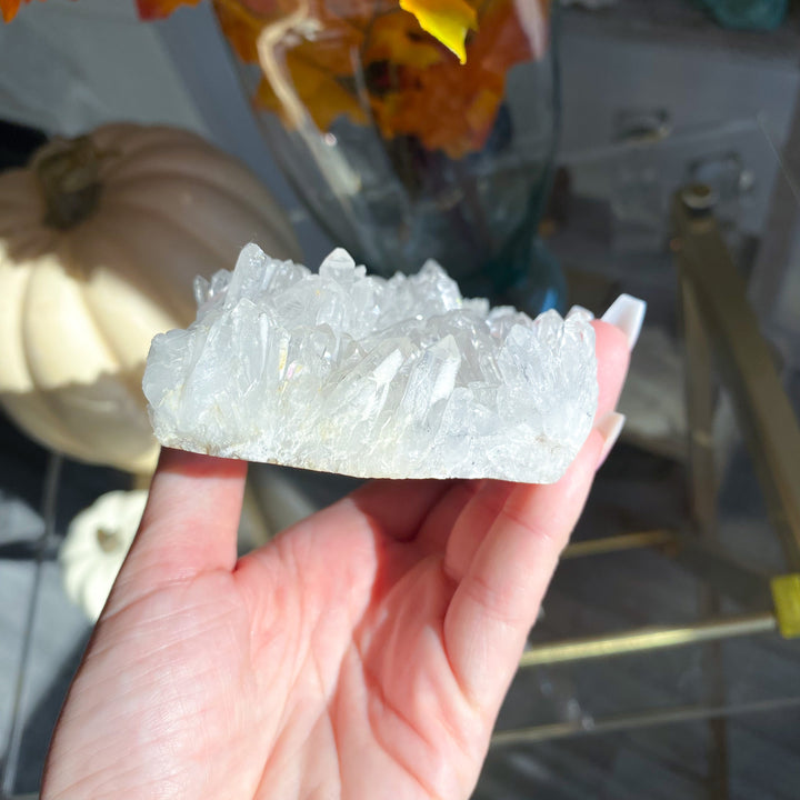Clear Quartz Cluster on Stand 