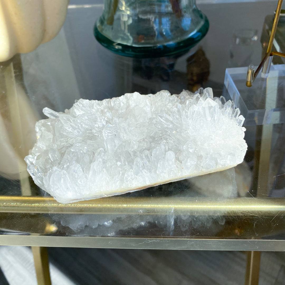 Clear Quartz Cluster on Stand 