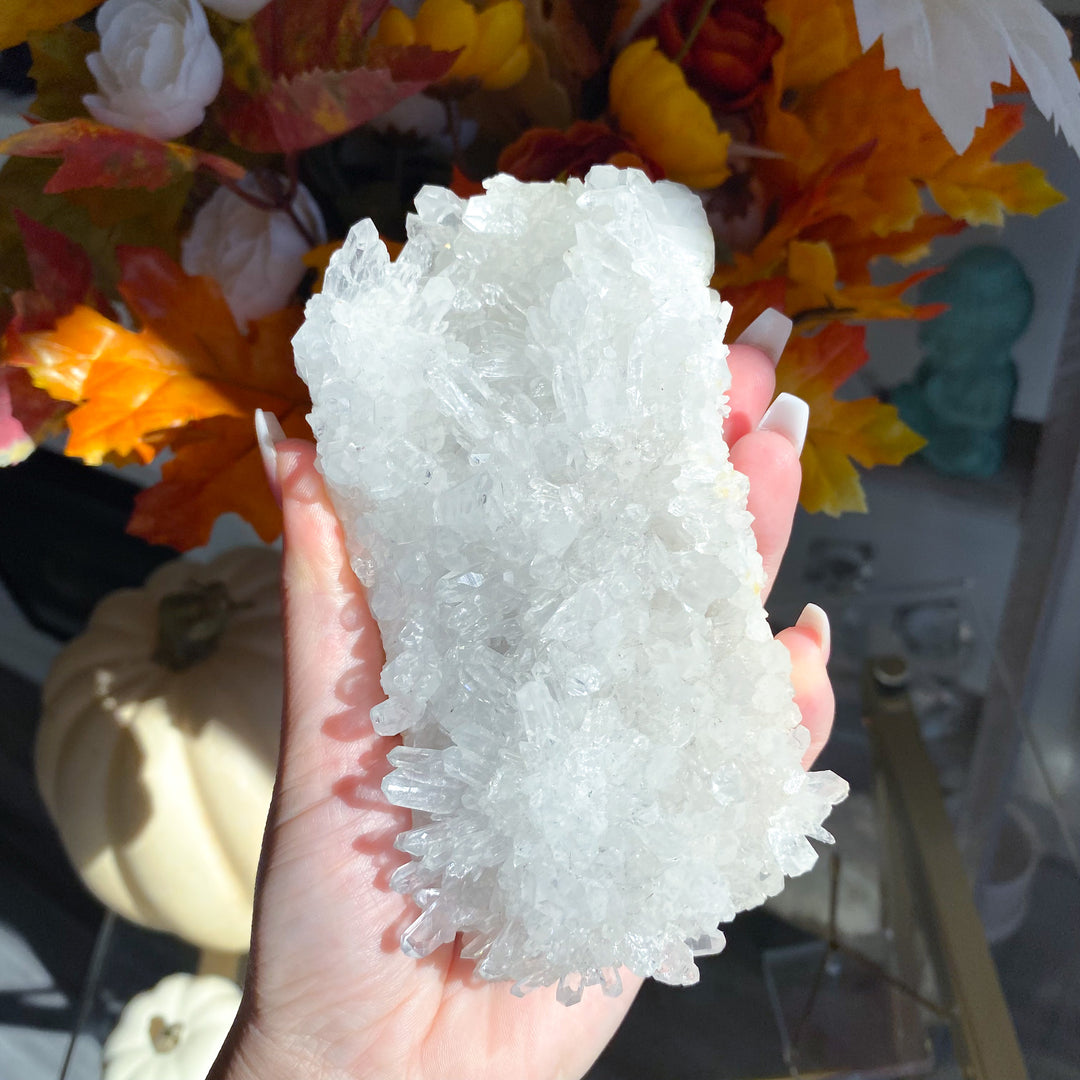Clear Quartz Cluster on Stand 