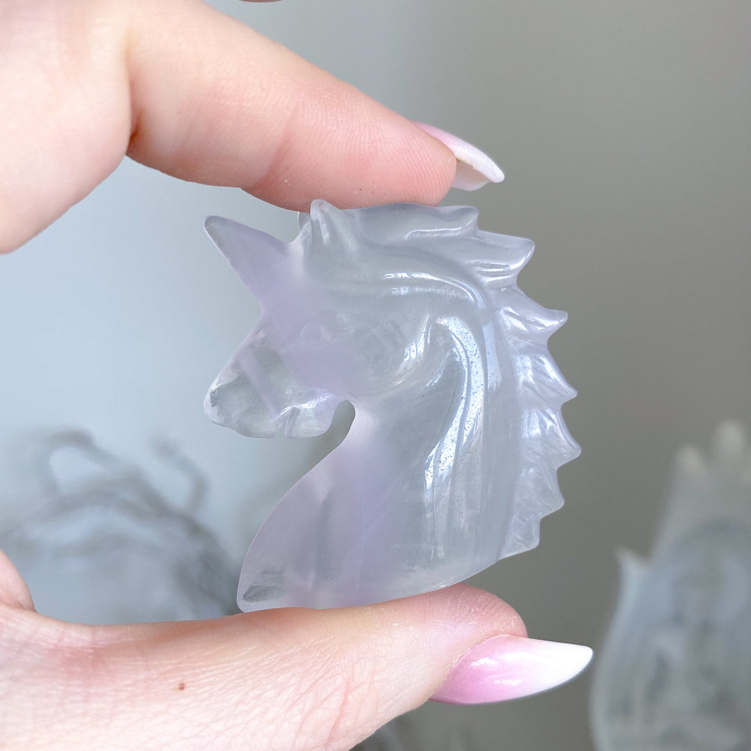 Pale Pastel Rainbow Unicorn Carving