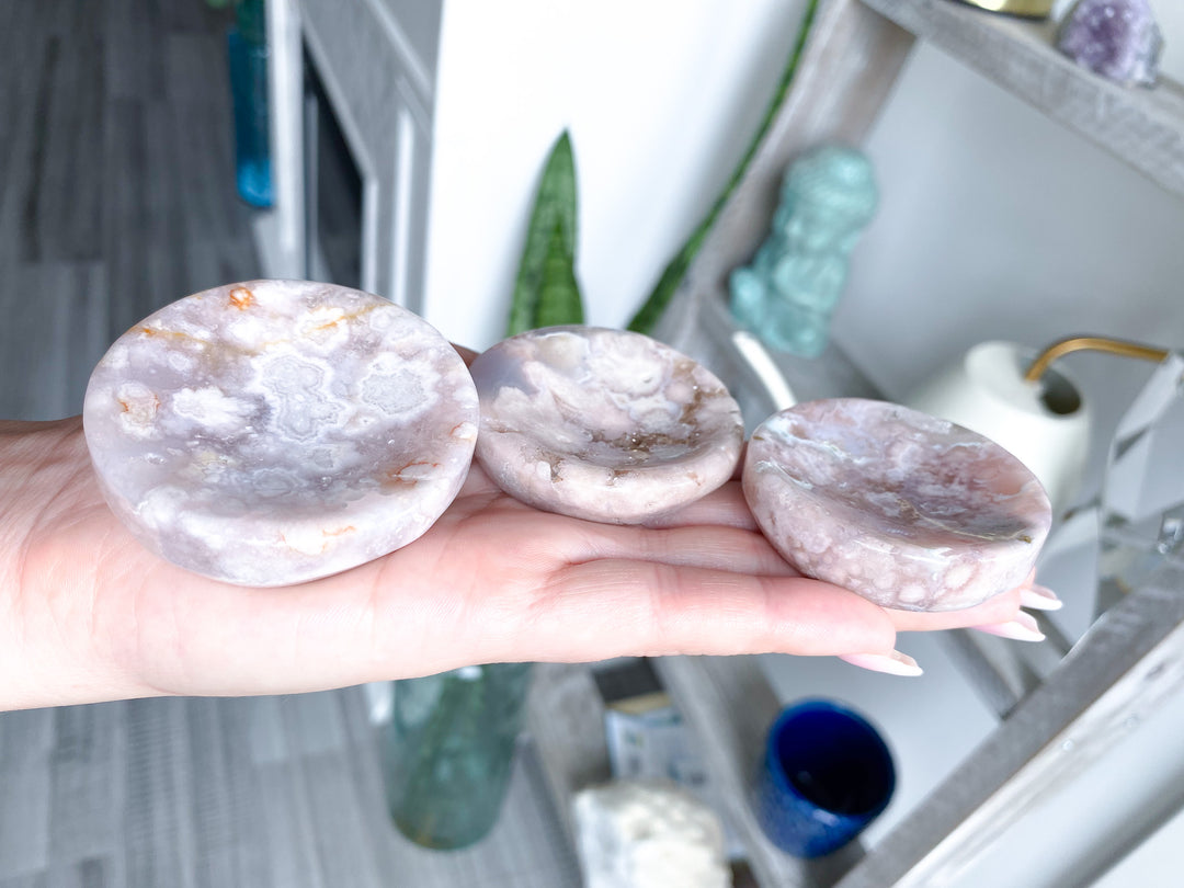 Flower Agate Small Offering Bowl