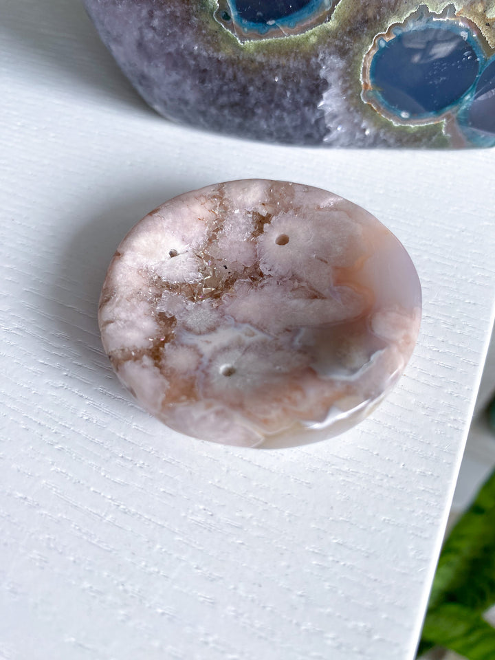 Flower Agate Small Offering Bowl