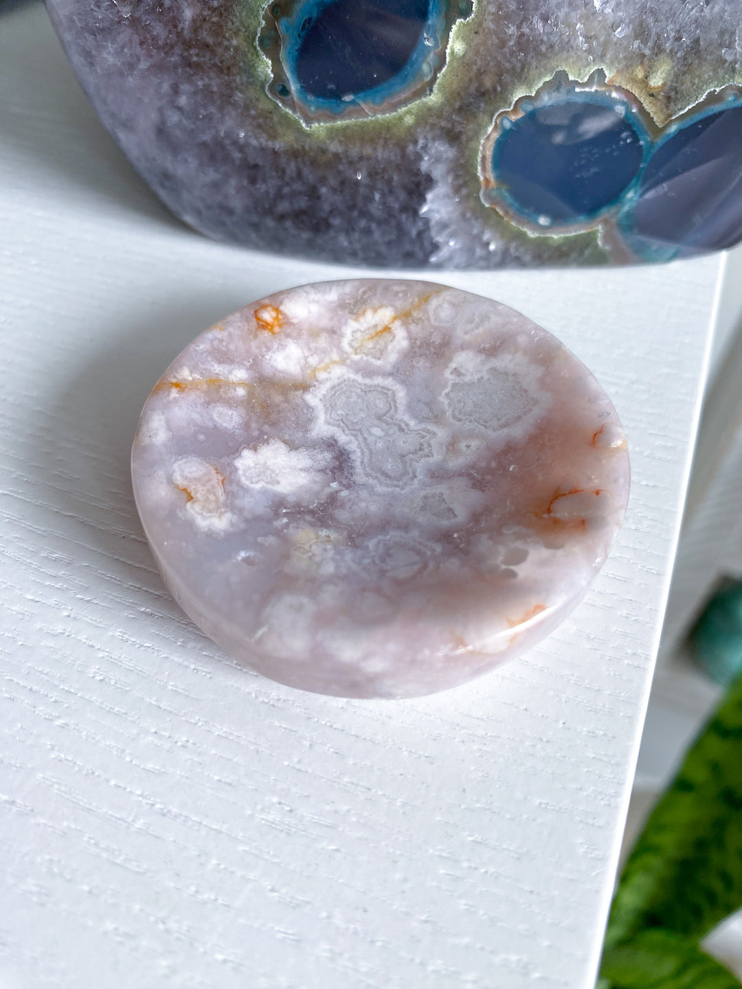 Flower Agate Small Offering Bowl
