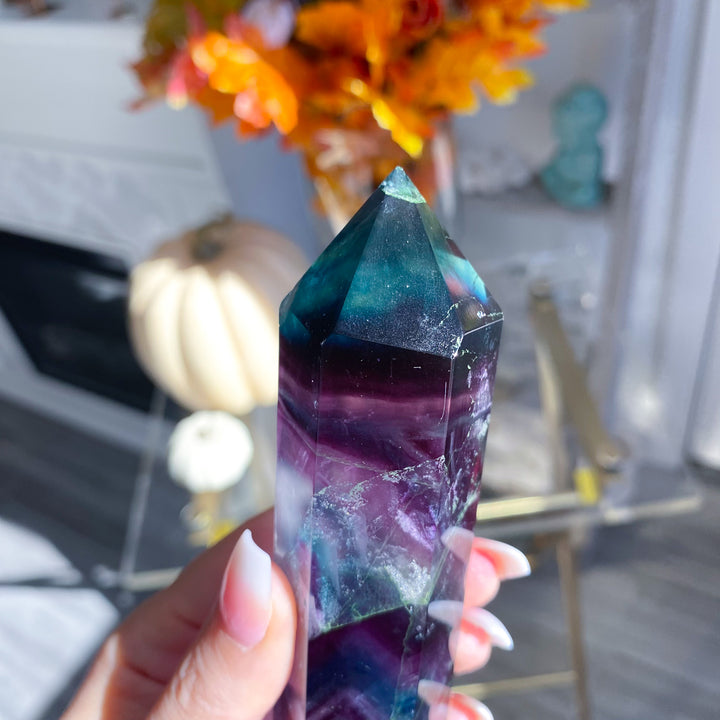 Rainbow Fluorite Double Terminated Wand 