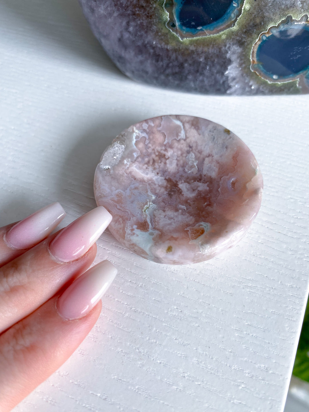 Flower Agate Small Offering Bowl