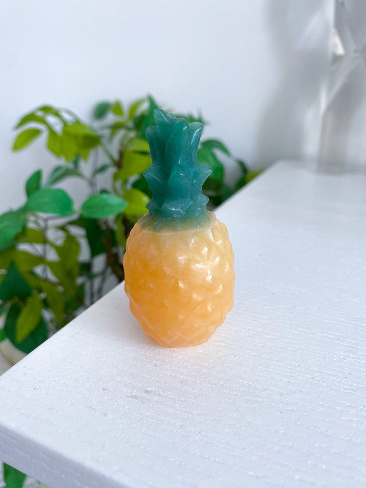 Yellow & Green Aventurine Pineapple Carving