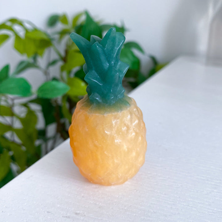 Yellow & Green Aventurine Pineapple Carving