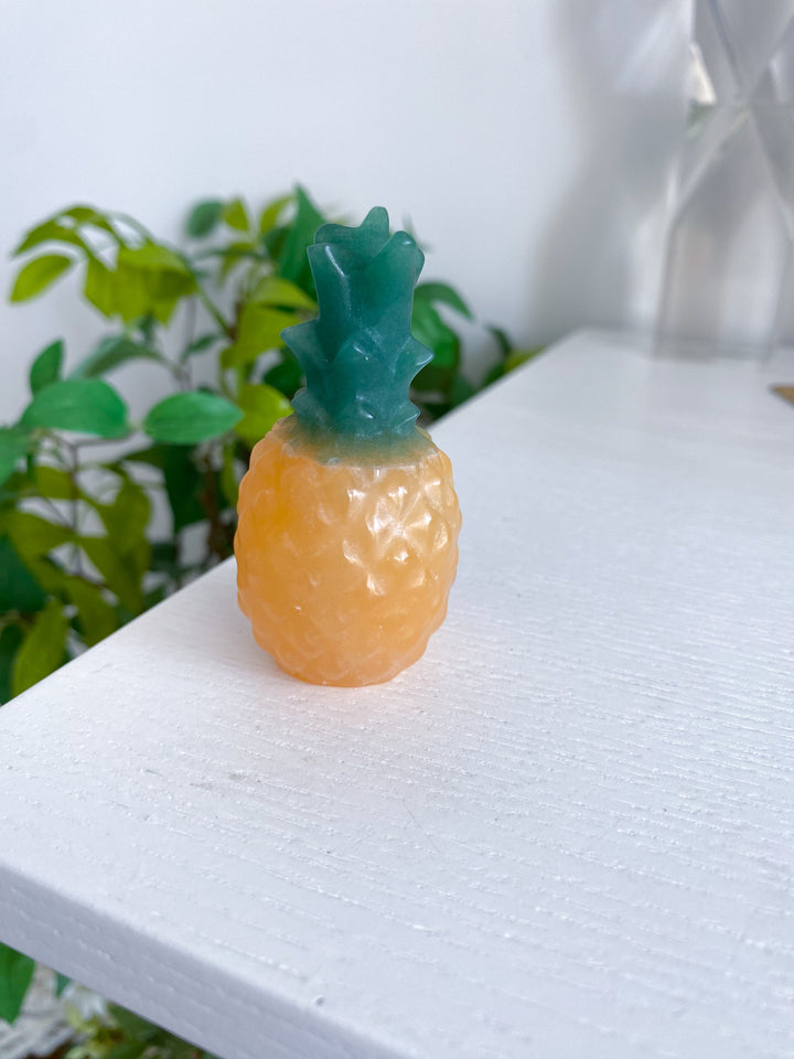 Yellow & Green Aventurine Pineapple Carving