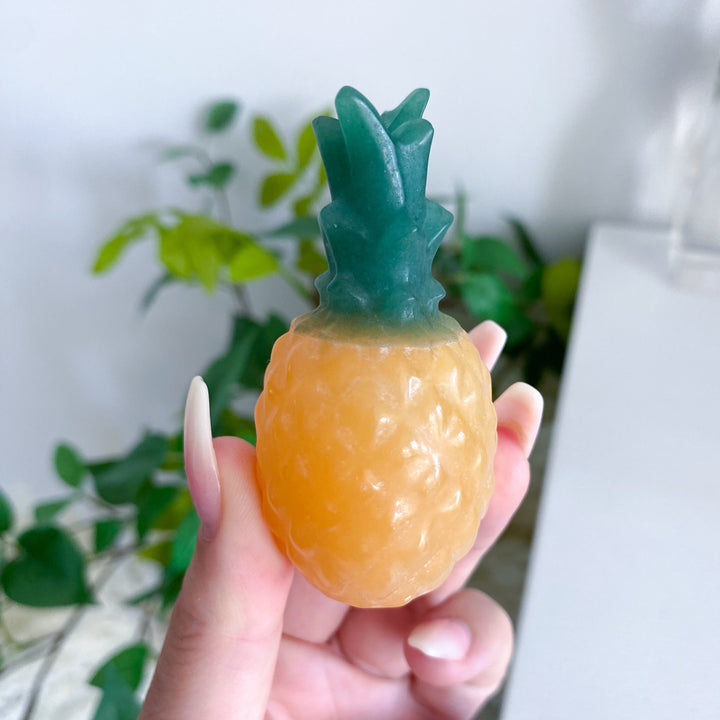 Yellow & Green Aventurine Pineapple Carving