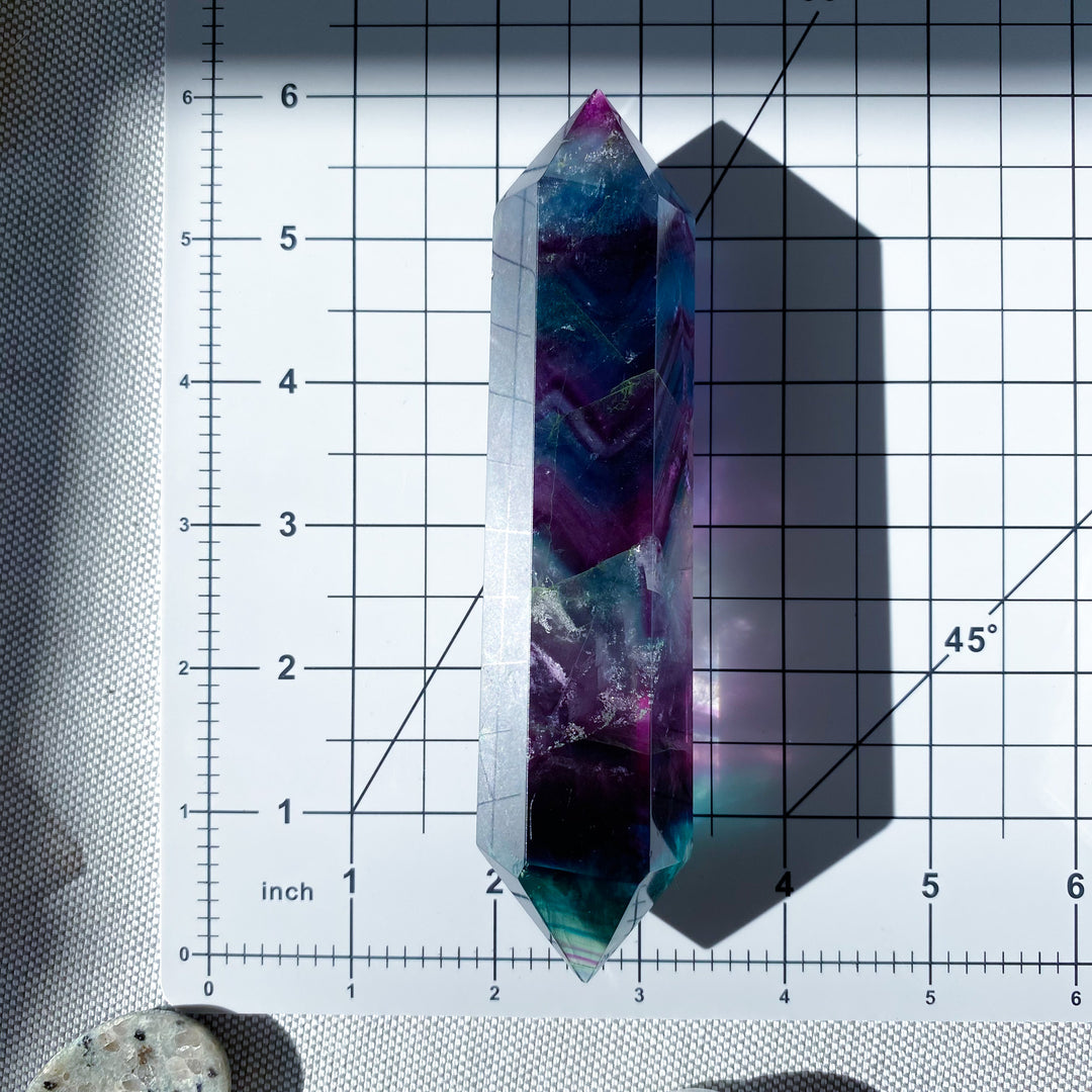 Rainbow Fluorite Double Terminated Wand 