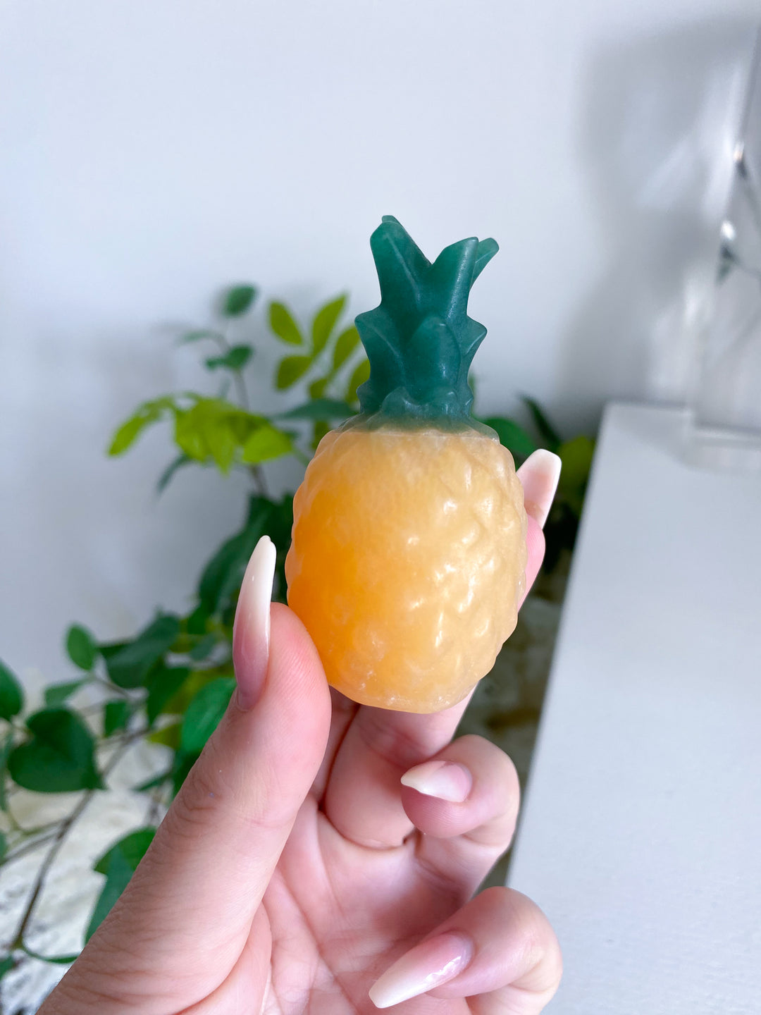 Yellow & Green Aventurine Pineapple Carving