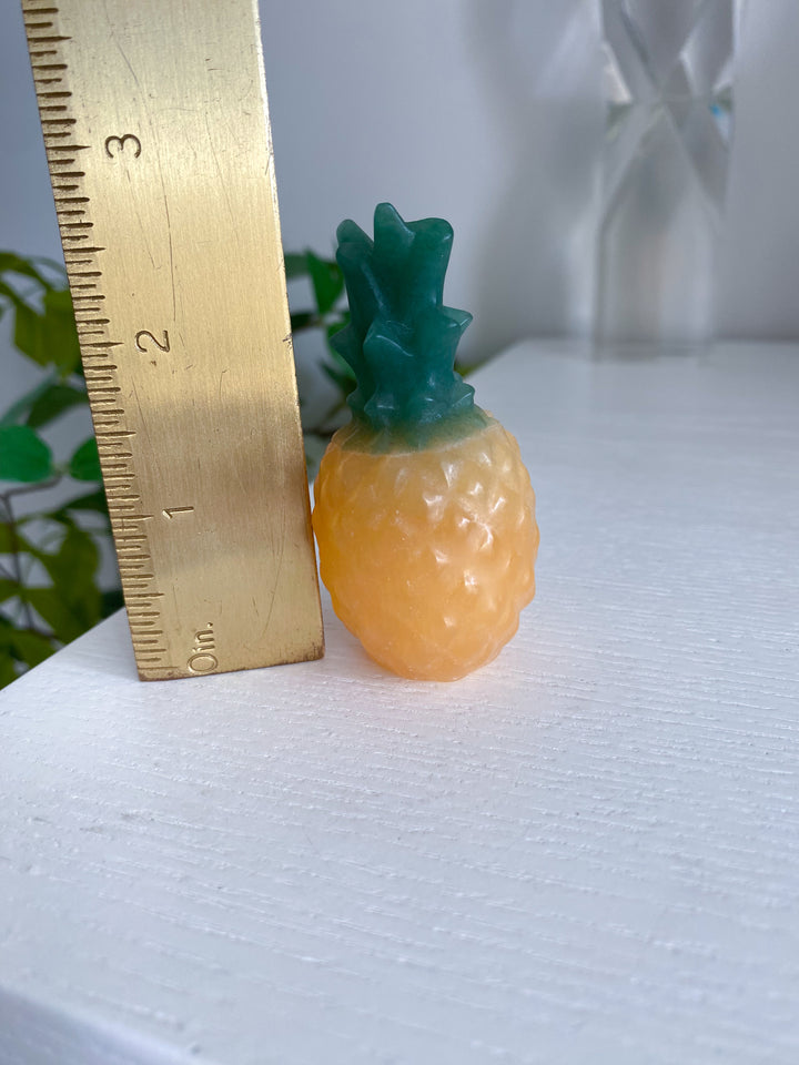 Yellow & Green Aventurine Pineapple Carving