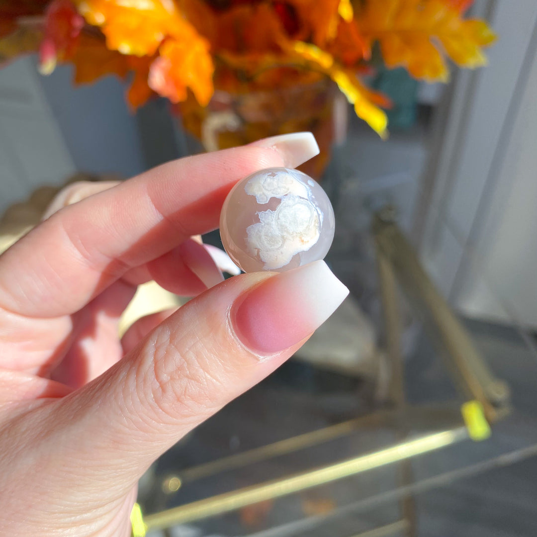 Flower Agate Mini Sphere 