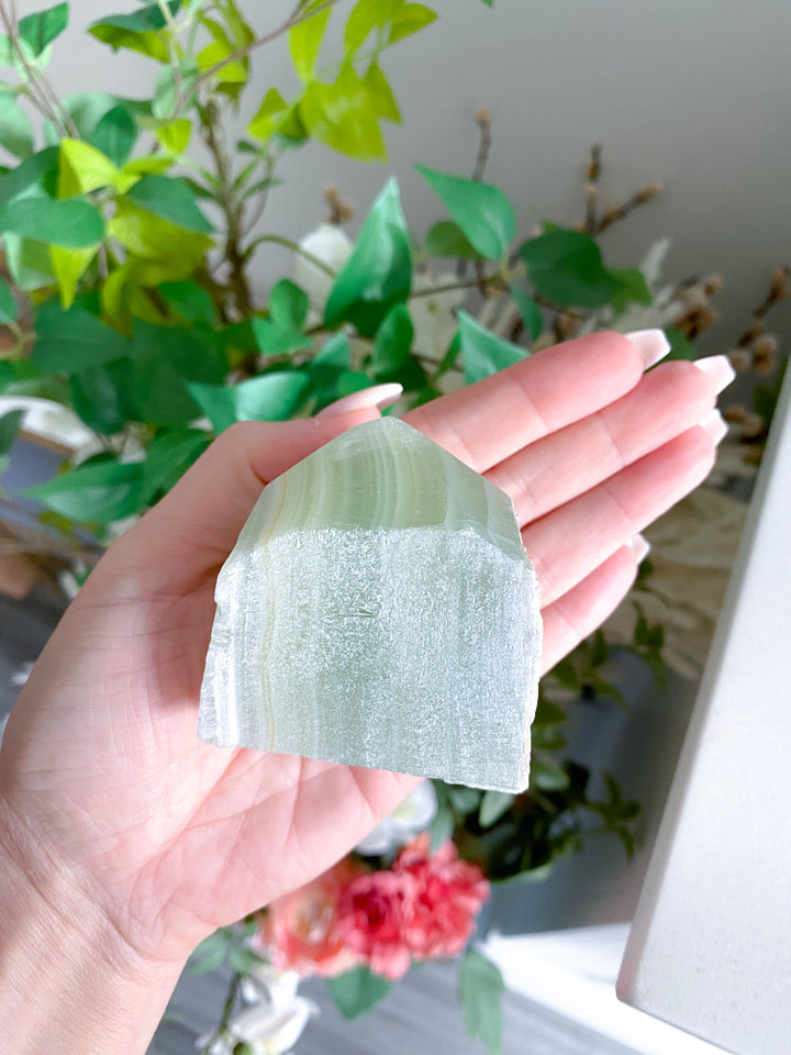 Green Calcite Top Polish Point 
