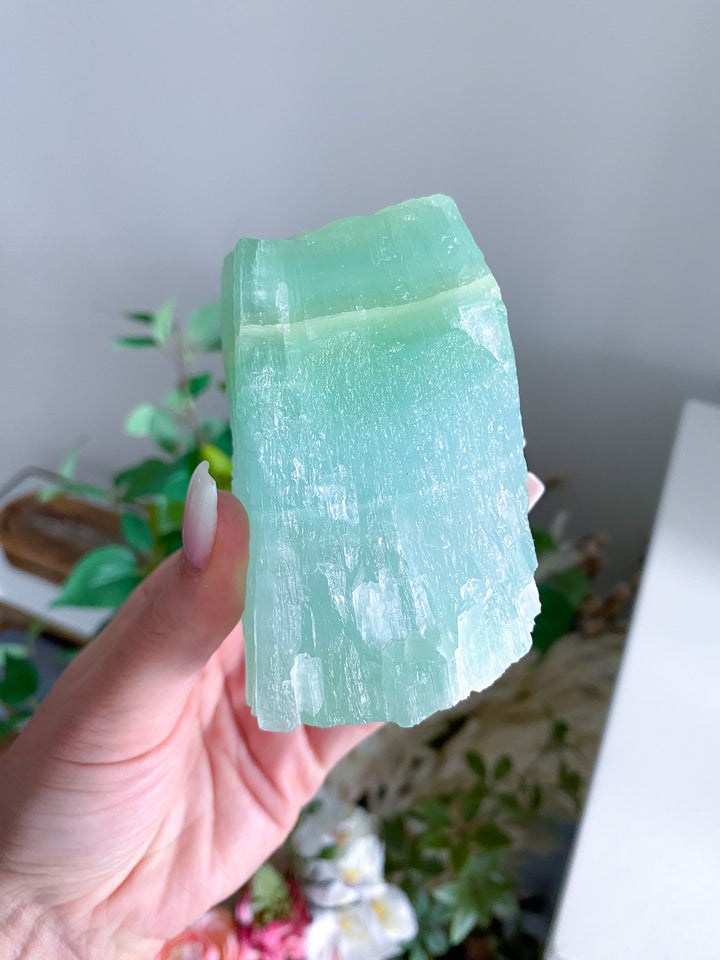 Large Pistachio Calcite Raw Freeform 