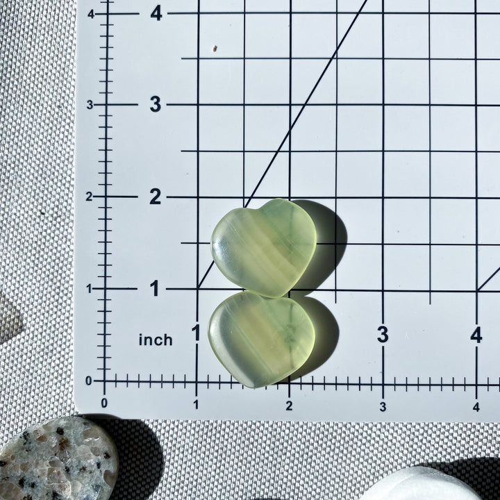 Small Green Candy Fluorite Heart