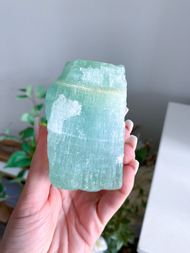 Large Pistachio Calcite Raw Freeform 