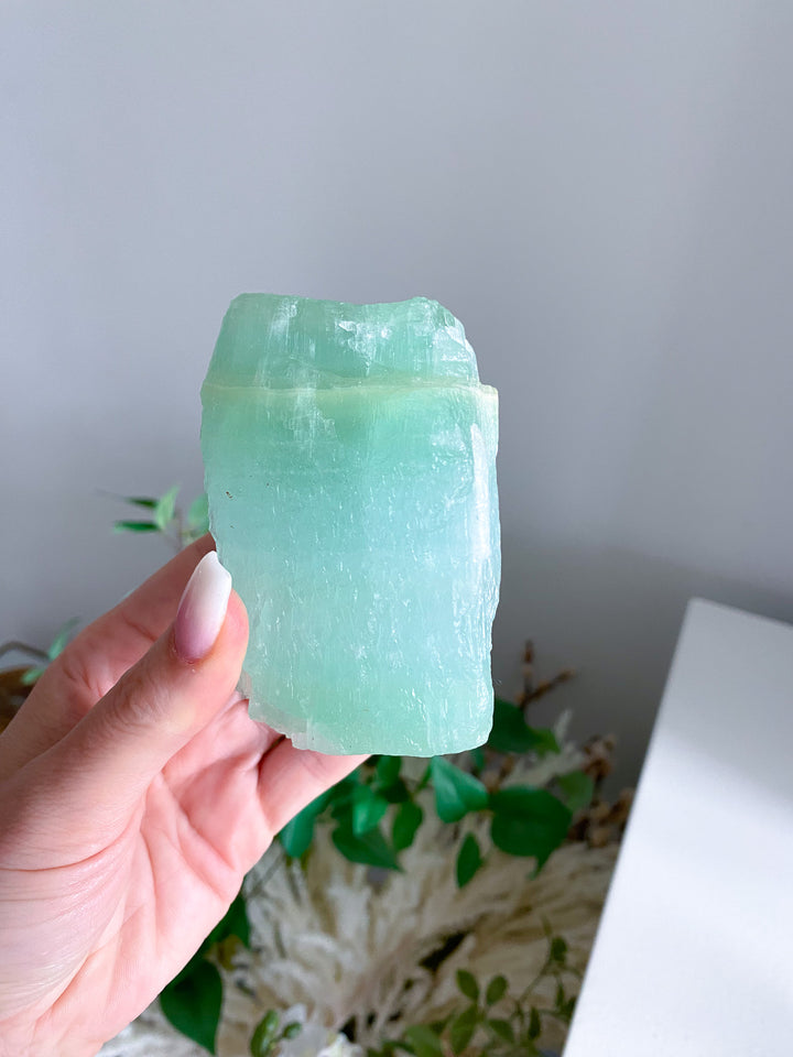 Large Pistachio Calcite Raw Freeform 