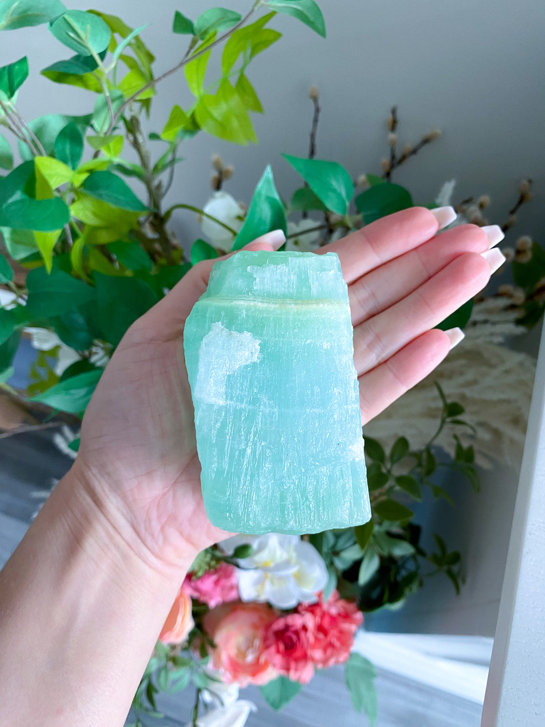 Large Pistachio Calcite Raw Freeform 