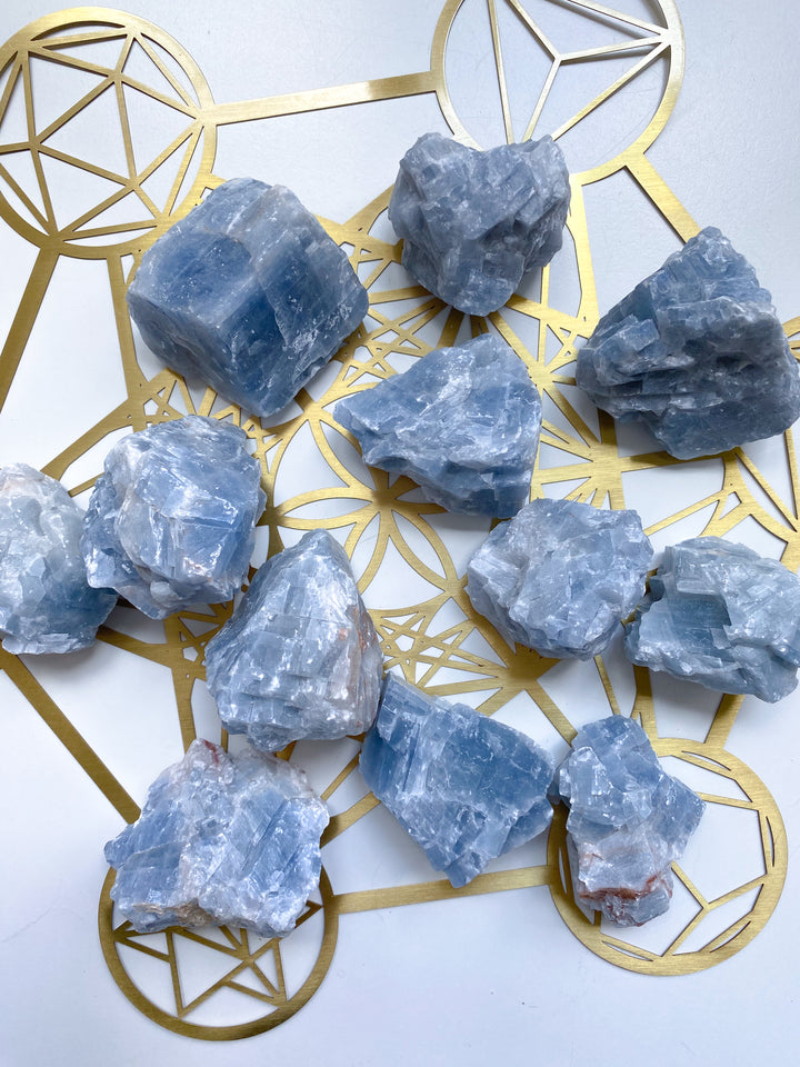 Blue Calcite Gummy Chunk - Raw Blue Calcite
