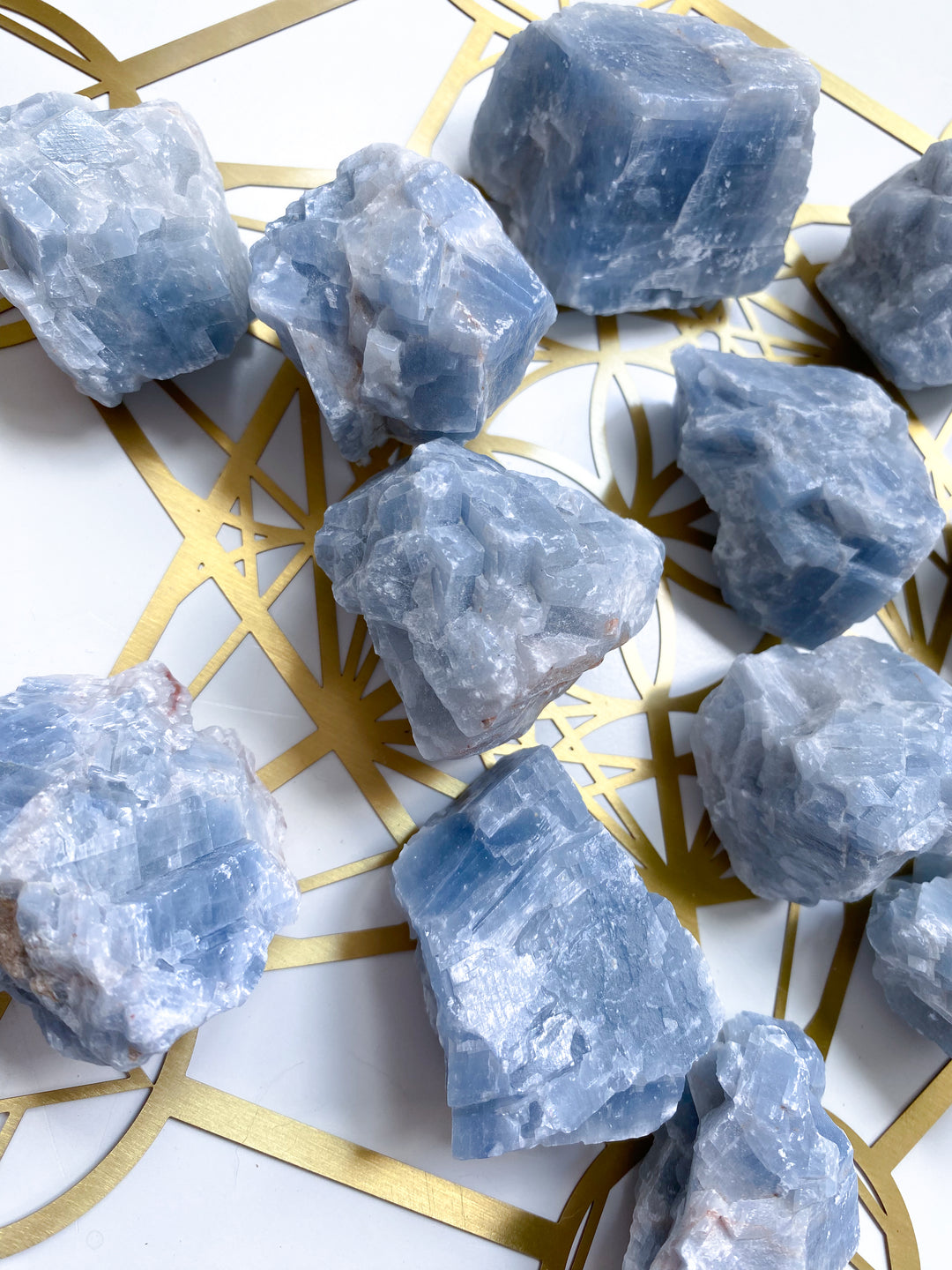 Blue Calcite Gummy Chunk - Raw Blue Calcite