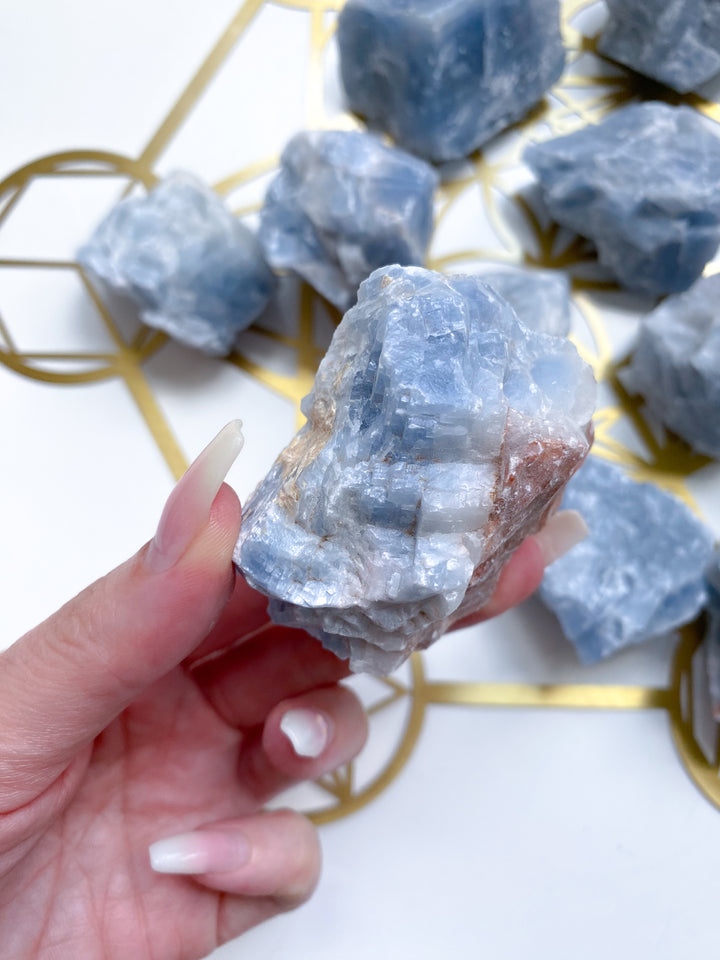 Blue Calcite Gummy Chunk - Raw Blue Calcite