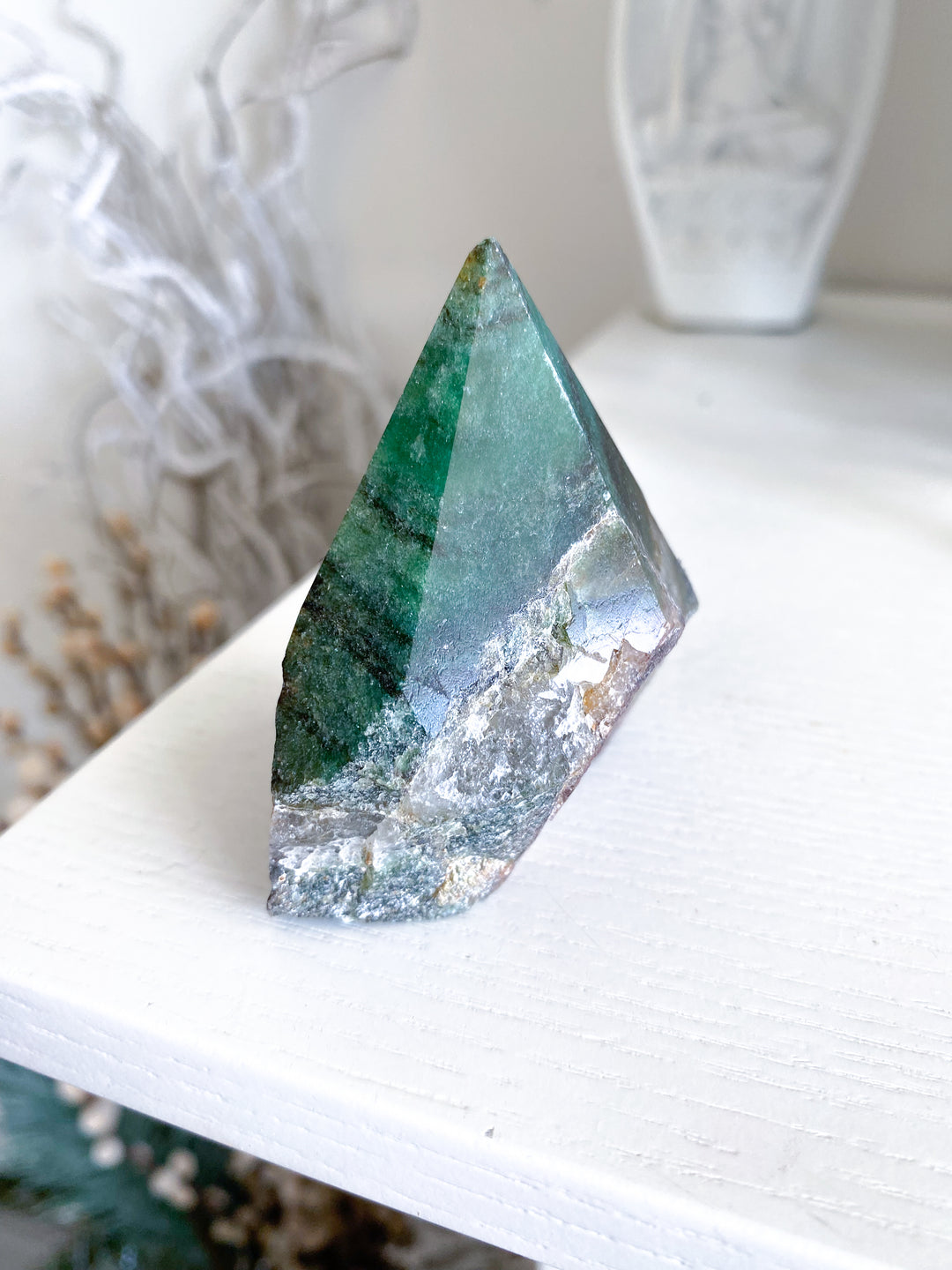 Quartz, Hematite and Green Aventurine Top Polish Point #6