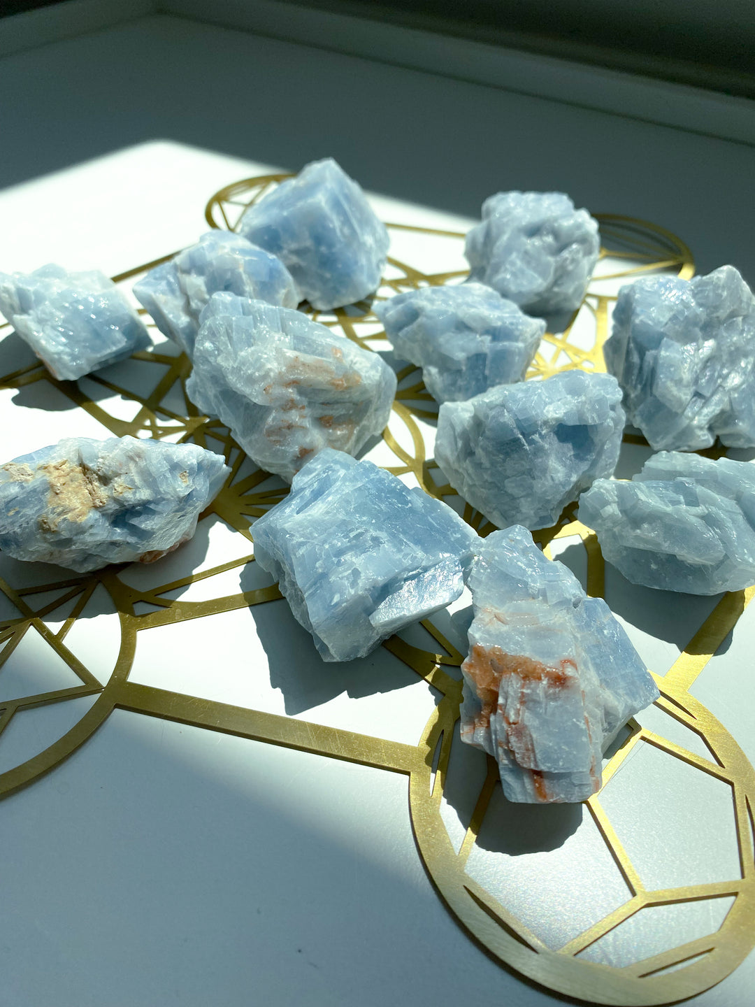 Blue Calcite Gummy Chunk - Raw Blue Calcite