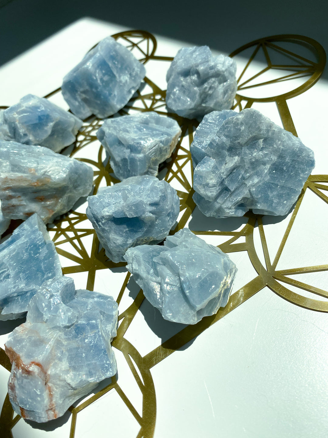 Blue Calcite Gummy Chunk - Raw Blue Calcite