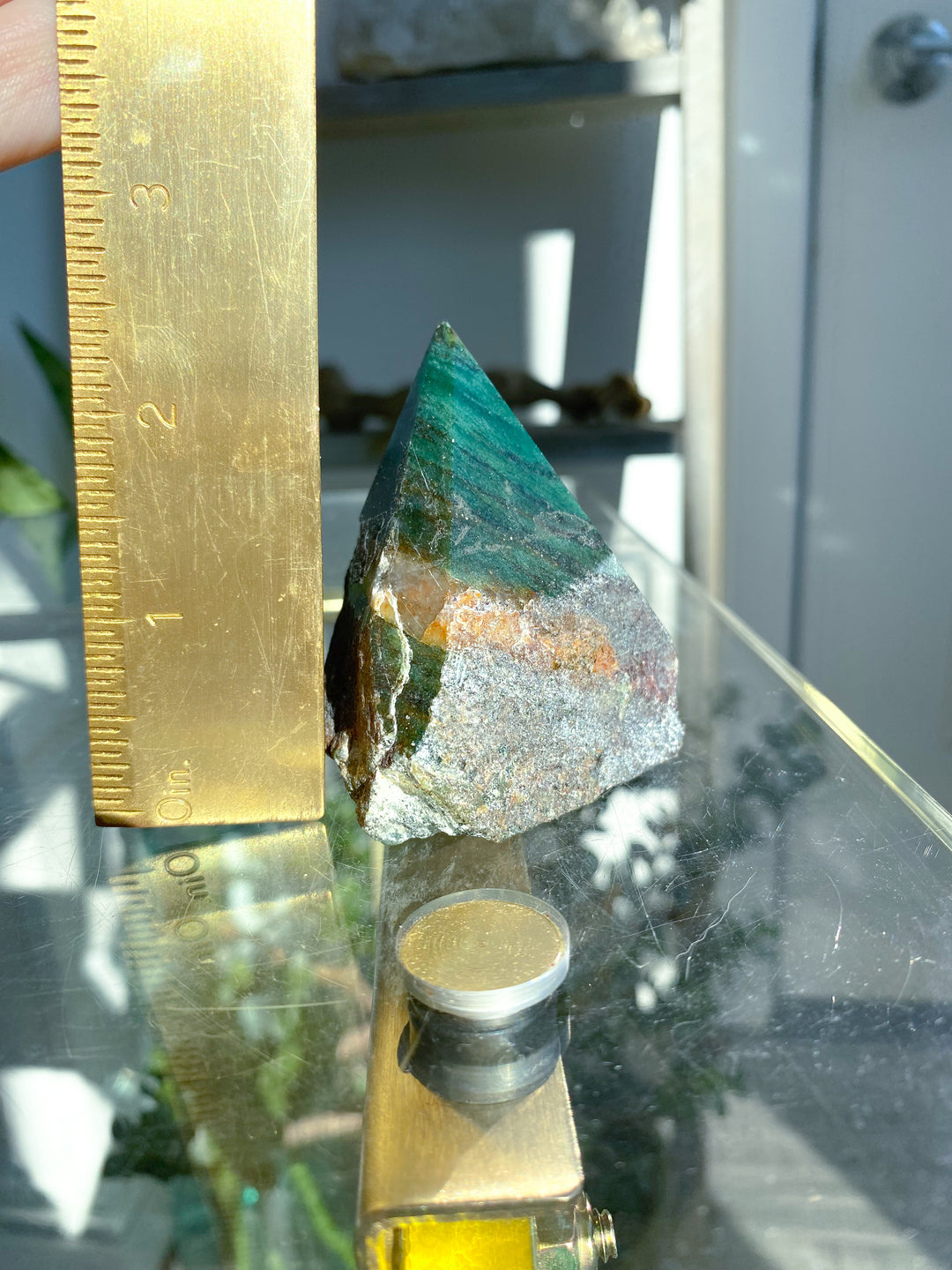 Quartz, Hematite and Green Aventurine Top Polish Point #6